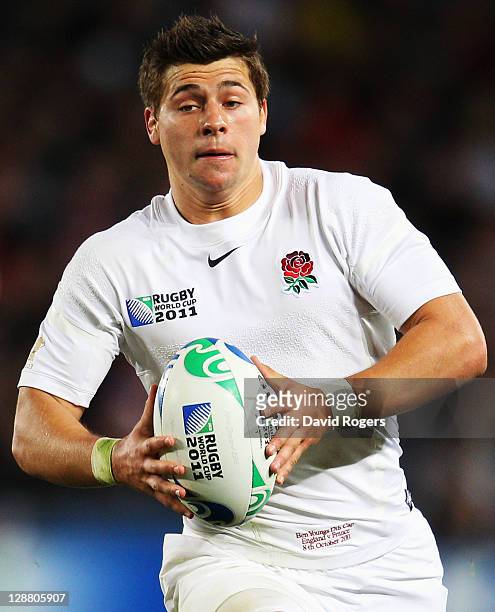 Ben Youngs of England in action during quarter final two of the 2011 IRB Rugby World Cup between England and France at Eden Park on October 8, 2011...