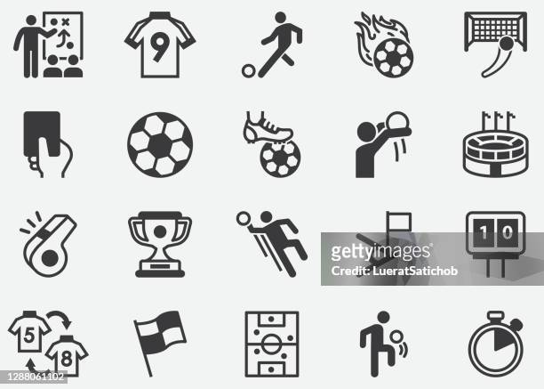 ilustraciones, imágenes clip art, dibujos animados e iconos de stock de fútbol, fútbol, copa del mundo, liga de fútbol,torneo,sport,relajante,ball pixel iconos perfectos - liga de fútbol
