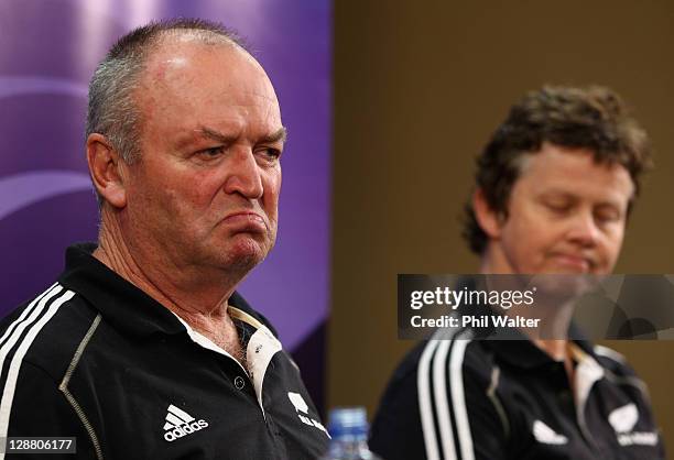 All Black coach Graham Henry and doctor Deb Robinson deliver the news that Colin Slade and Mils Muliaina have been ruled out of the tournament due to...