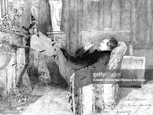 Jules De Concourt', 1857. Artist: Edmond De Concourt. Edmond Louis Antoine Huot de Goncourt was a French writer, literary critic, art critic, book...