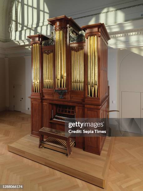 Thomas Appleton, Pipe Organ, American, Thomas Appleton Boston, Massachusetts, United States, American, Mahogany veneer, rosewood veneer, pine, gilt,...