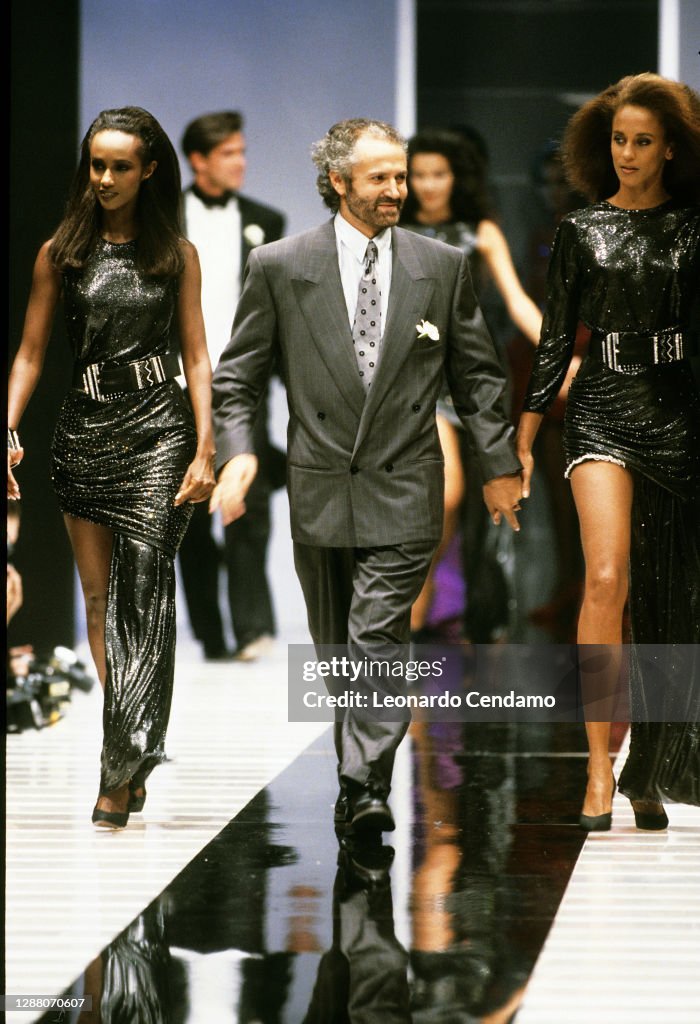 Italian fashion designer Gianni Versace presenting his fashion News  Photo - Getty Images