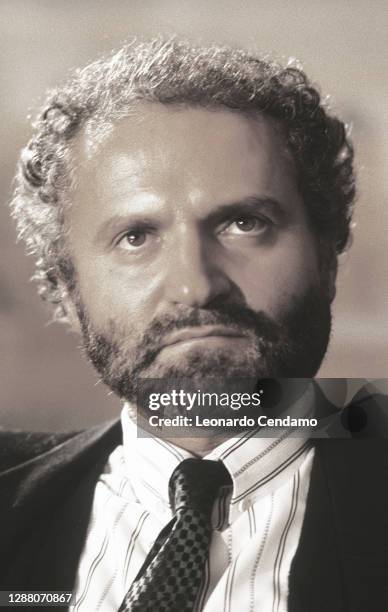 Italian fashion designer Gianni Versace , Milan, Italy, circa 1985.