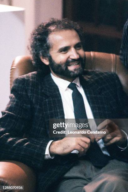 Italian fashion designer Gianni Versace , Milan, Italy, circa 1985.