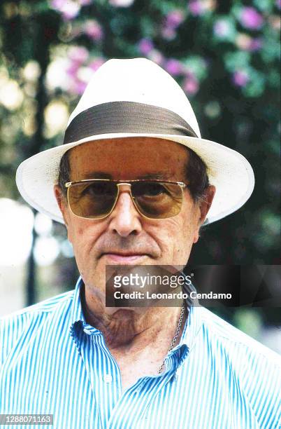 Portuguese film director and screenwriter Manoel de Oliveira , Taormina, Messina, Italy, 4th August 1993.