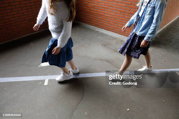 Primary school in Montrouge after lockdown. France.