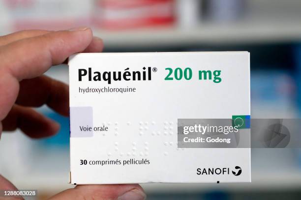 Coronavirus epidemic. Hydroxychloroquine is a derivative of chloroquine. France.