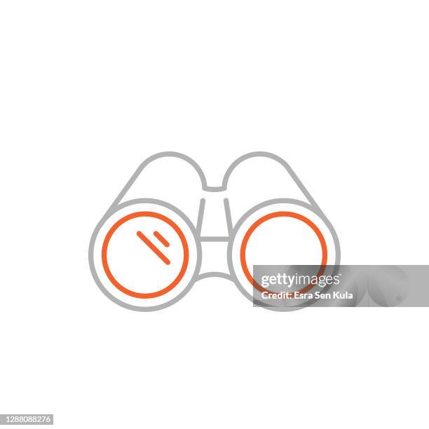 binoculars icon with editable stroke - binoculars stock illustrations