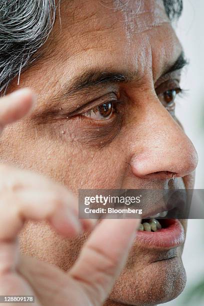 Aditya Puri, managing director of HDFC Bank Ltd., speaks during an interview in Mumbai, India, on Friday, Oct. 7, 2011. India's central bank is...