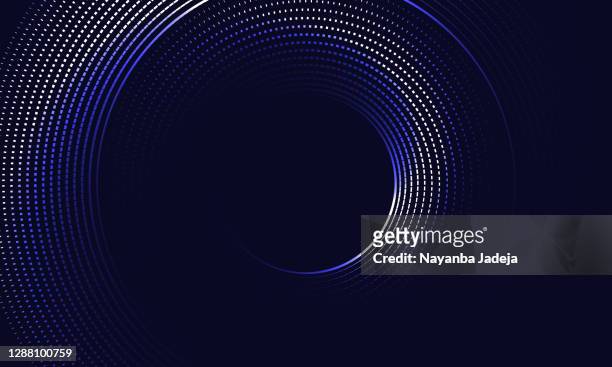 technology particles spiral background with glowing lights - innovation stock illustrations