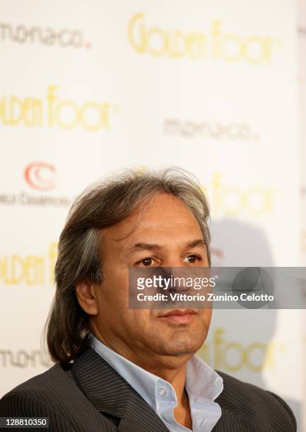Rabah Madjer attends the Golden Foot Awards press conference on October 10, 2011 in Monaco, Monaco.