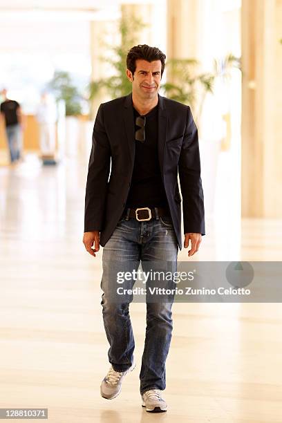 Luis Figo attends the Golden Foot Awards press conference on October 10, 2011 in Monaco, Monaco.