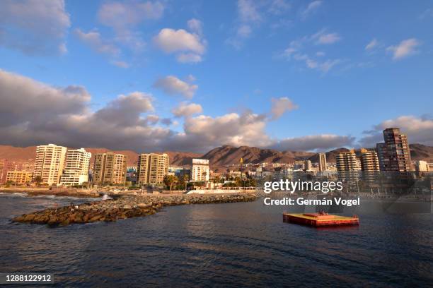 antofagasta atacama seaside city skyline development, chile - antofagasta region stock pictures, royalty-free photos & images