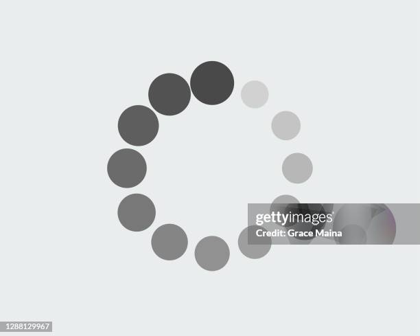 loading progress circle in black and white - slow internet stock illustrations