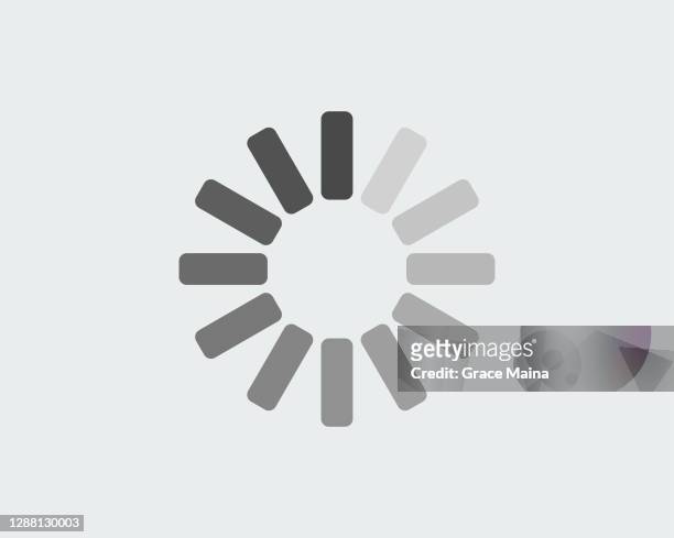 loading progress circle in black and white - failure stock illustrations