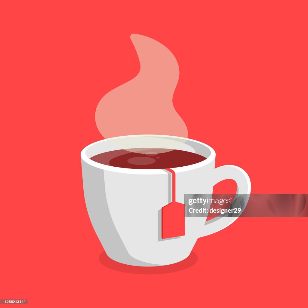 Tea Mug Icon Vector Design.