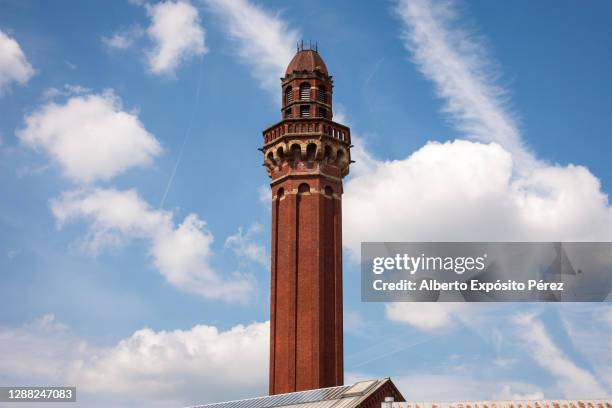 manchester, united kingdom - hm prison tower - manchester united vs manchester city stock pictures, royalty-free photos & images