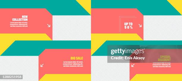 social media carousel post template - carousel template stock illustrations