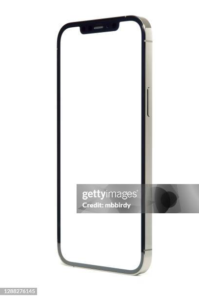 アップルのiphone 12プロマックス、白い背景に隔離 - iphone 12 ストックフォトと画像
