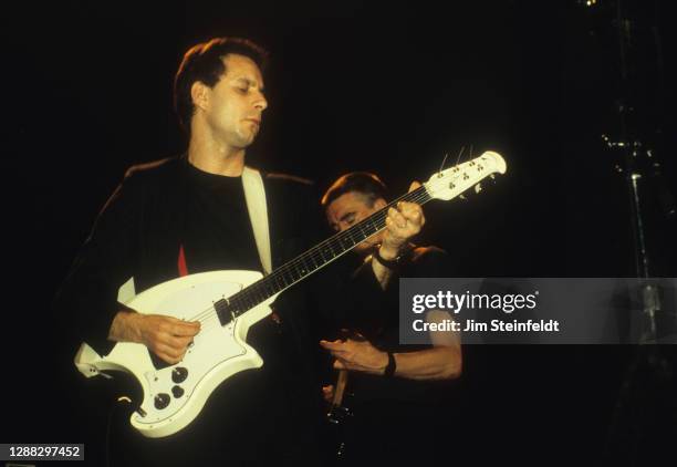 Guitarist of the rock band Wire performs at First Avenue nightclub in Minneapolis, Minnesota on June 21, 1987.