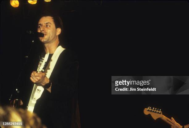 Singer Colin Newman of the rock band Wire performs at First Avenue nightclub in Minneapolis, Minnesota on June 21, 1987.