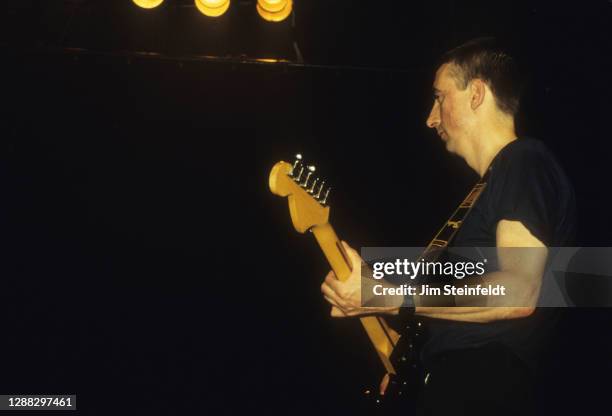 Guitarist of the rock band Wire performs at First Avenue nightclub in Minneapolis, Minnesota on June 21, 1987.
