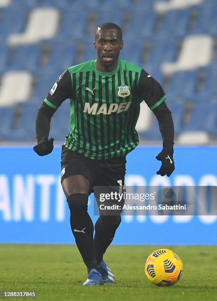 Pedro Obiang of US Sassuolo in action during the Serie A match between US Sassuolo and FC Internazionale at Mapei Stadium - Città del Tricolore on...