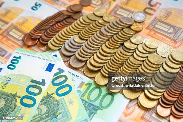 euro coins. euro money. - lotto stock-fotos und bilder