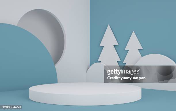 3d rendering product background - sparse tree stock pictures, royalty-free photos & images