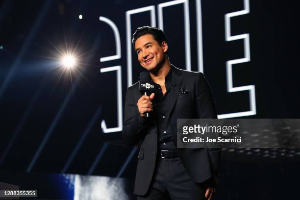 Mario Lopez speaks onstage during Mike Tyson vs Roy Jones Jr. Presented by Triller at Staples Center on November 28, 2020 in Los Angeles, California.