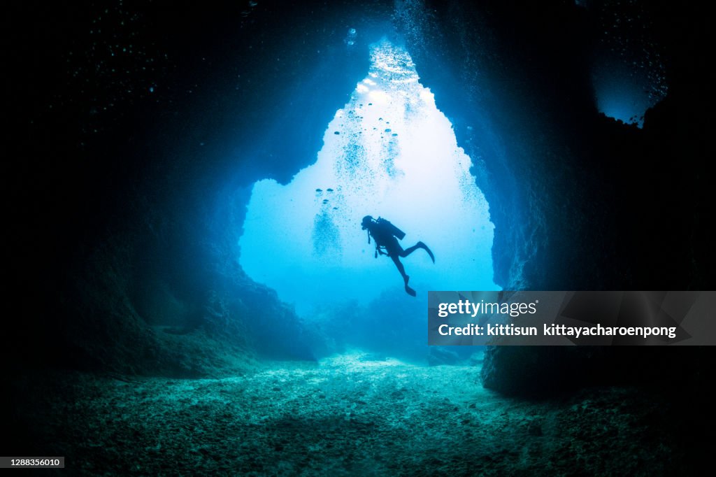 Cave diving