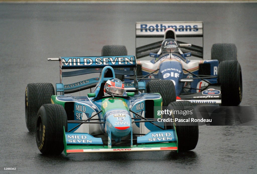 Damon Hill and Michael Schumacher