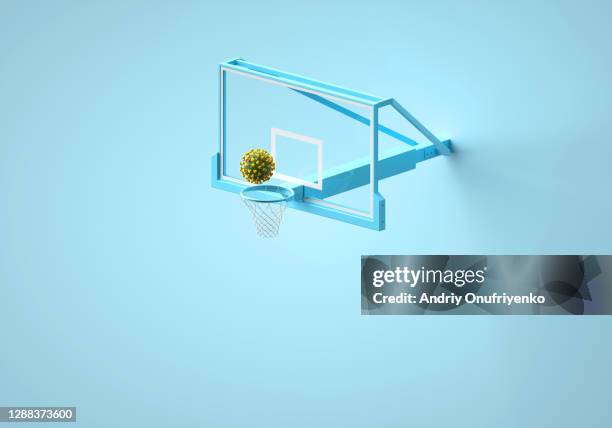 coronavirus vs sport - basketball hoop stock pictures, royalty-free photos & images