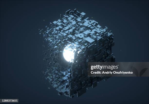 data cube transition - three dimensional cube stock pictures, royalty-free photos & images