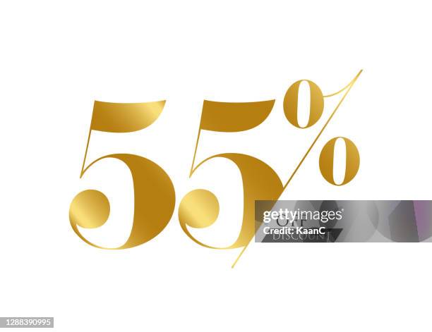 sale of special offers. discount with the number .  percentage sign. stock illustration - number 55 stock illustrations