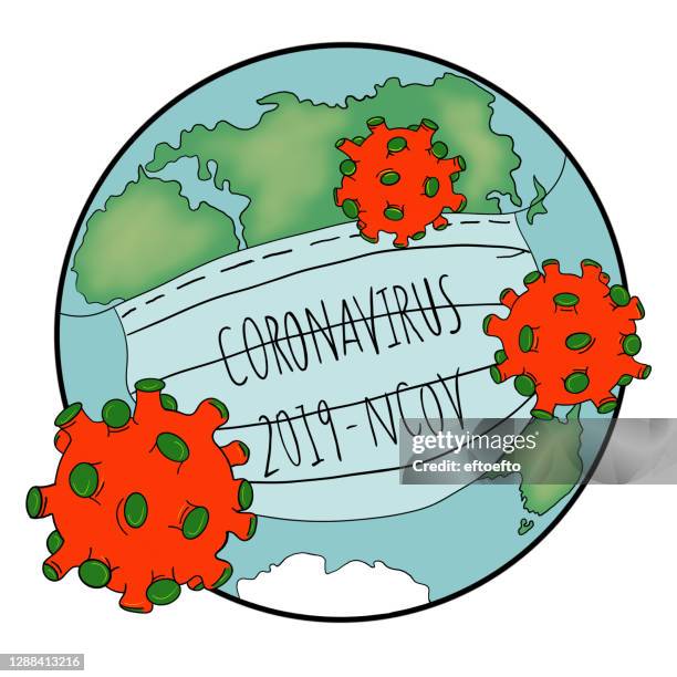 a medical mask protects against the spread of coronavirus covid-19. stop coronavirus covid-19 concept. concept of coronavirus quarantine vector illustration. health care and safety. save the world. - protective face mask vector stock pictures, royalty-free photos & images