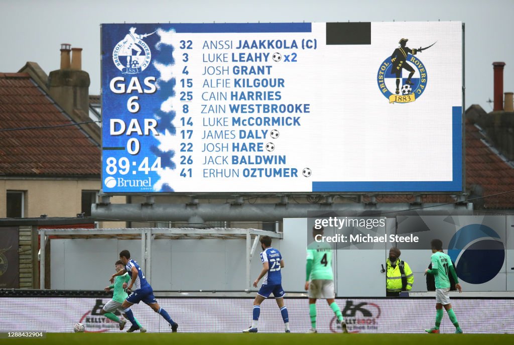 Bristol Rovers v Darlington - FA Cup Second Round