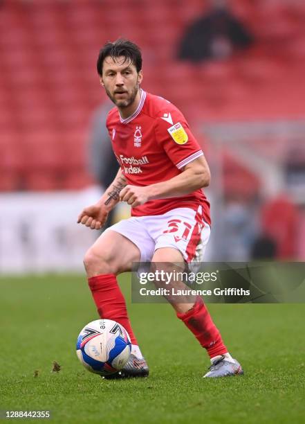 Harry Arter of Nottingham Forest passes the ball during the Sky Bet Championship match between Nottingham Forest and Huddersfield Town at City Ground...
