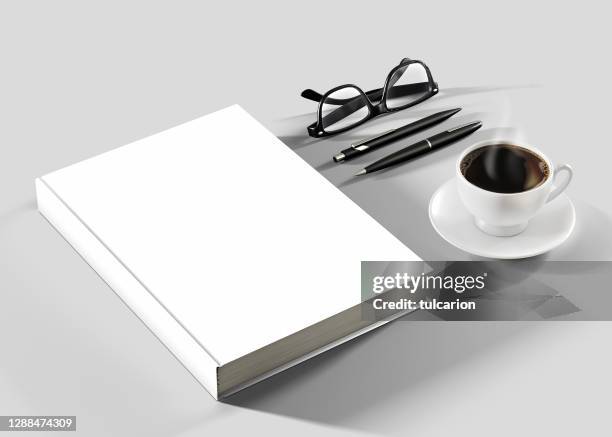 blank books for mock-up - a4 paper stock pictures, royalty-free photos & images