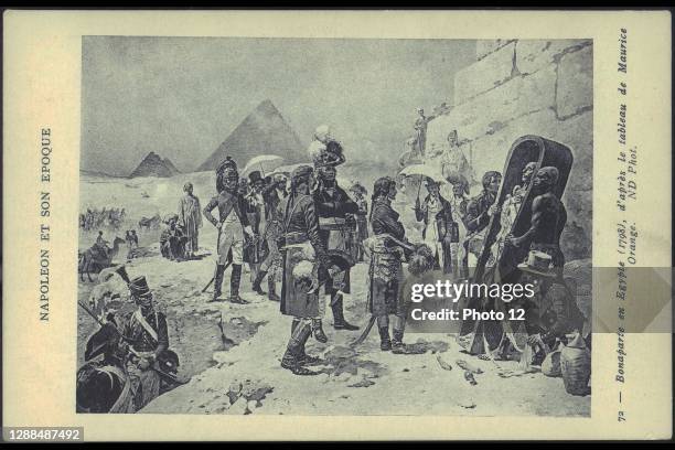 Napoleon Bonaparte Visiting the Tombs of the Pyramids. Campaign in Egypt . Paris, Fondation Napoleon.