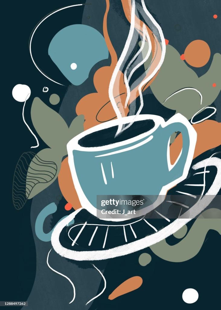Cup of coffee poster design.