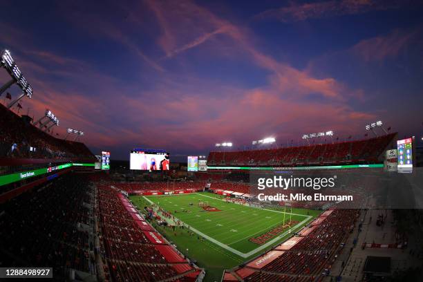 General view of the game in the second quarter between the Kansas City Chiefs and the Tampa Bay Buccaneers at Raymond James Stadium on November 29,...