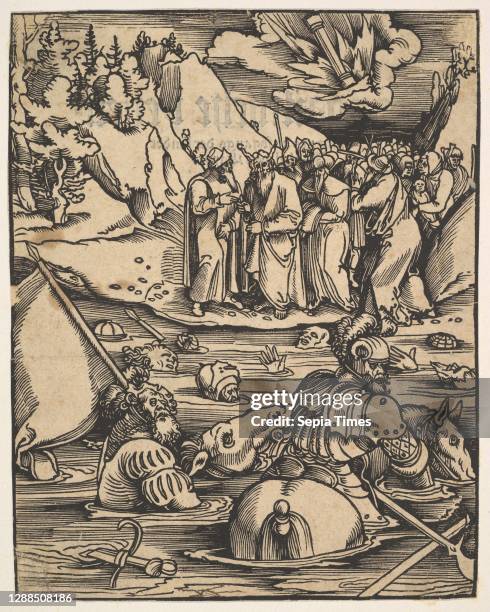The Egyptians Crossing the Red Sea from Johann Geiler von Keisersberg, Das Buch Granatapfel im Latein Genant Malogranatus Woodcut, Sheet: 6 13/16 × 5...