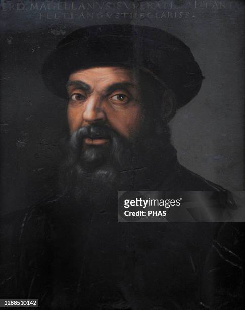 Ferdinand Magellan . Portuguese explorer. Portrait by the Circle of Sebastiano del Piombo . San Fernando Royal Academy of Fine Arts. Madrid, Spain.