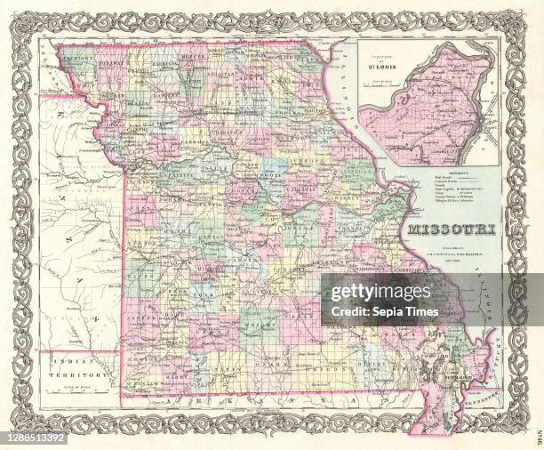 Colton Map of Missouri.