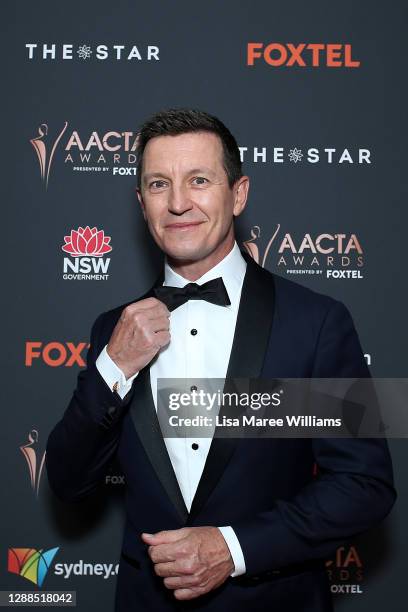 Rove McManus arrives ahead of the 2020 AACTA Awards presented by Foxtel at The Star on November 30, 2020 in Sydney, Australia.