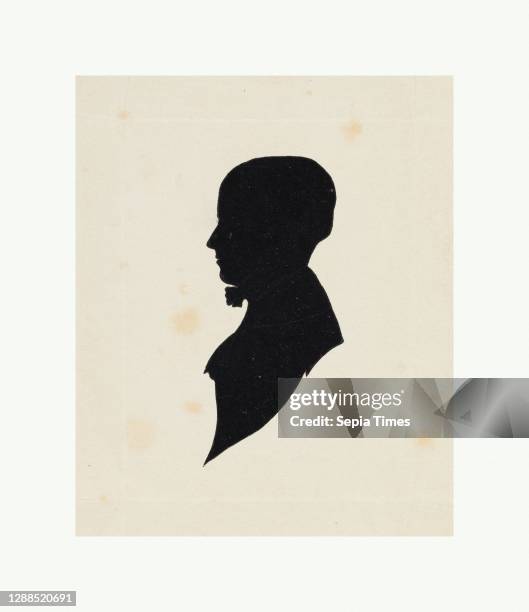 Unidentified profile portrait, woman facing left , 1773–1820, Silhouette, 4 15/16 × 4 in. , Cut Paper, Anonymous, German, Wrapped in paper with five...