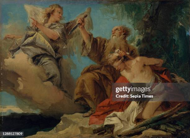 The Sacrifice of Isaac, mid-1750s, Oil on canvas, 15 3/8 x 21 in. , Paintings, Giovanni Domenico Tiepolo , This painting was once attributed to...