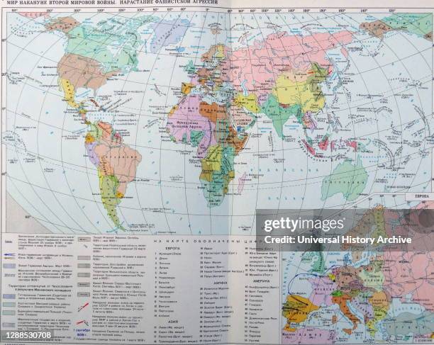 Soviet Russian world map 1938.