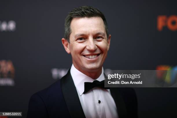 Rove McManus arrives ahead of the 2020 AACTA Awards presented by Foxtel at The Star on November 30, 2020 in Sydney, Australia.